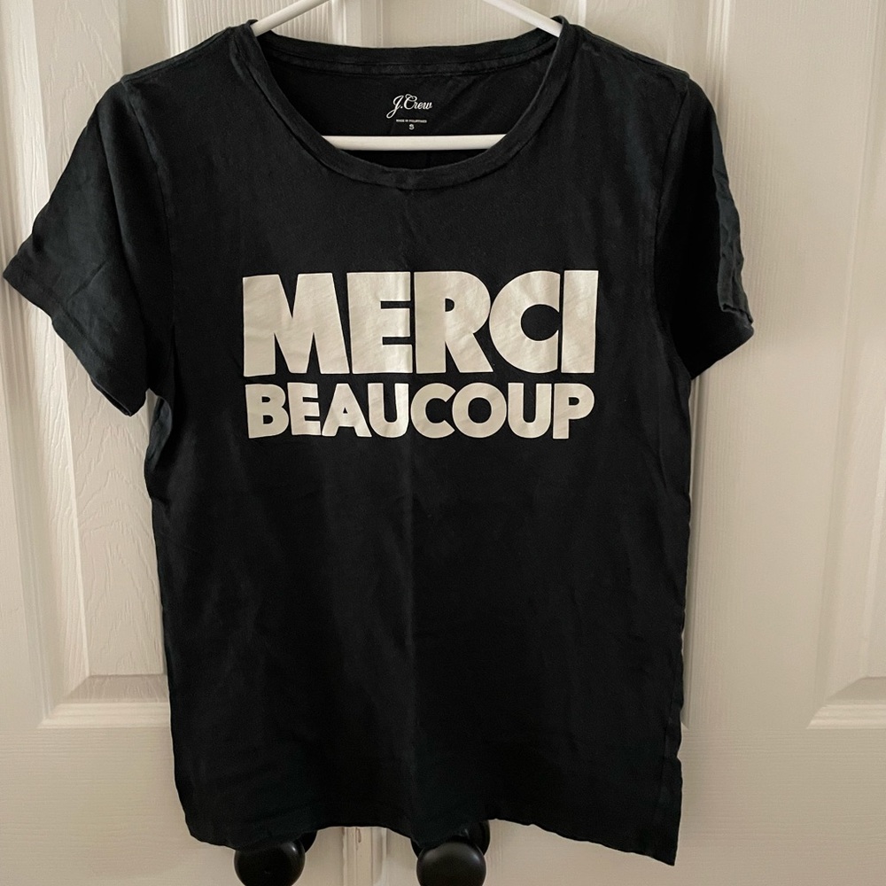 J Crew Merci Beaucoup T-shirt